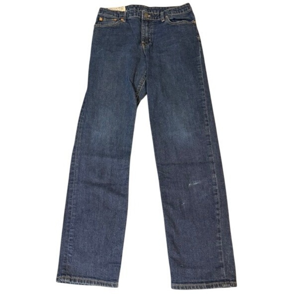 Polo Ralph Lauren Jeans Boys Size 20 Blue Straight Leg Dark Wash Denim Pants